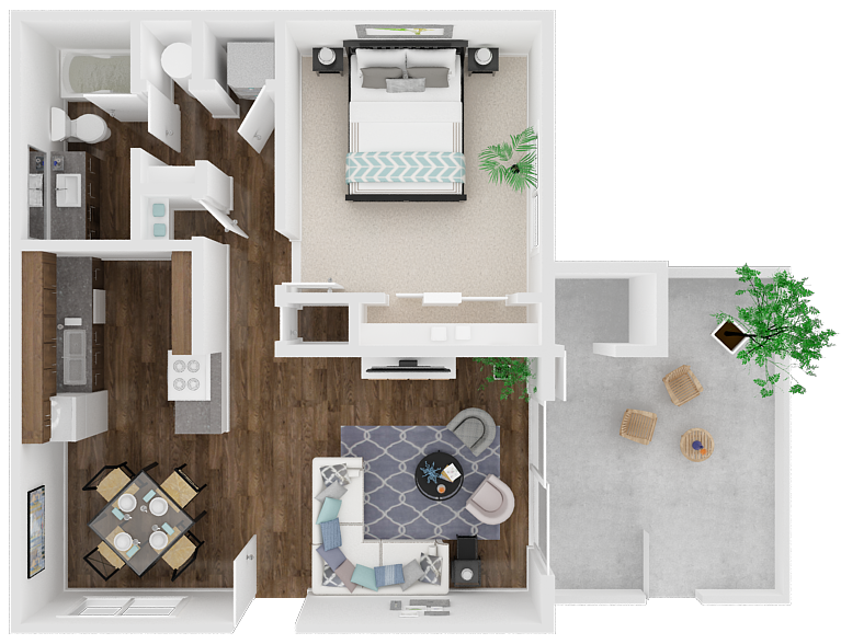 Oak Park | Turlock| Apartments | Floorplan